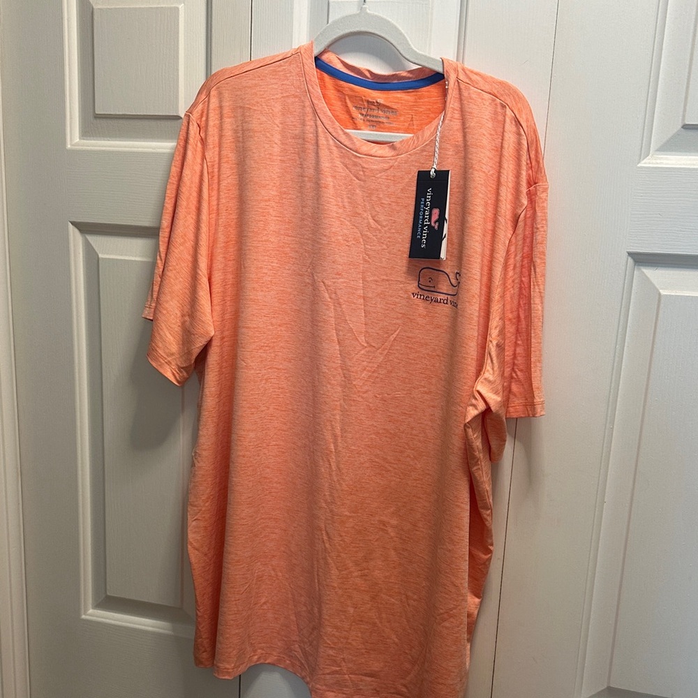 Vineyard Vines Men's Orange Short Sleeve Tee